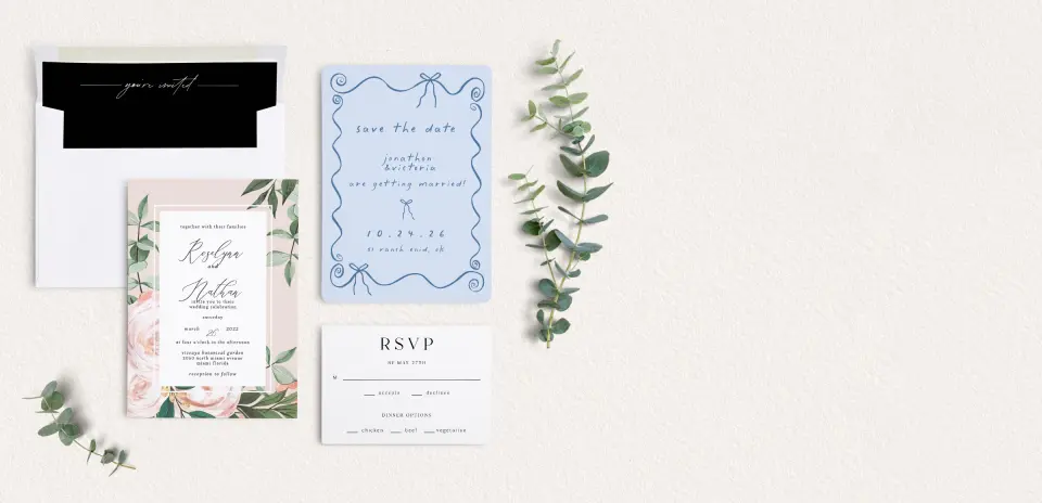 Front of Save the Date Card
