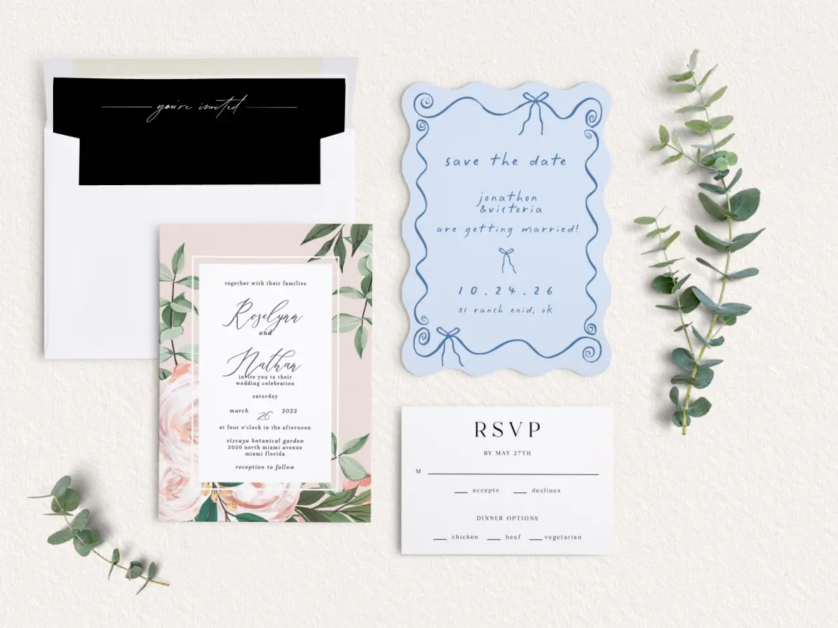 Front of Save the Date Card