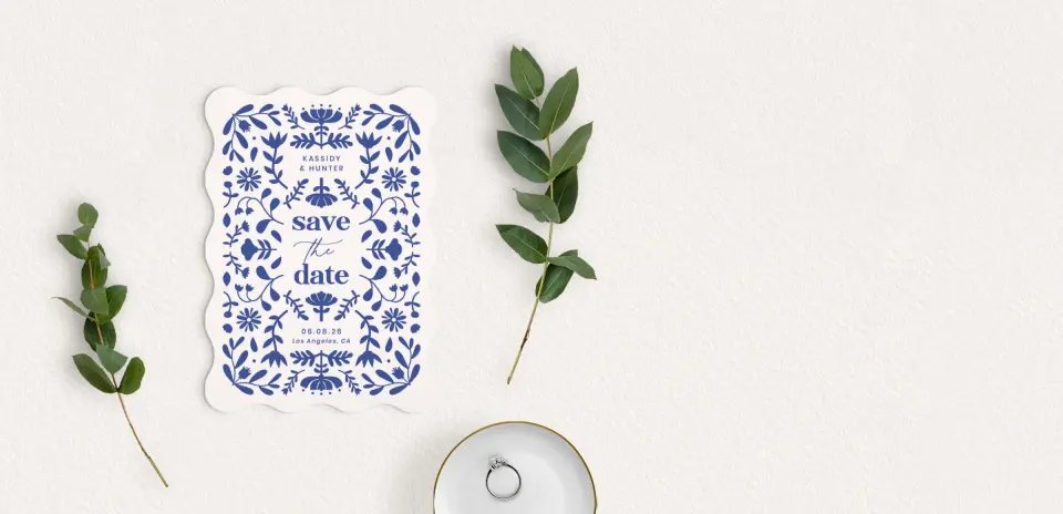 Save the Date Card with Optional Guest Addressing Service