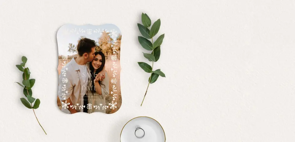 Save the Date Card with Optional Guest Addressing Service