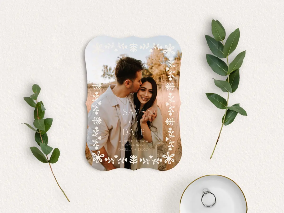 Save the Date Card with Optional Guest Addressing Service
