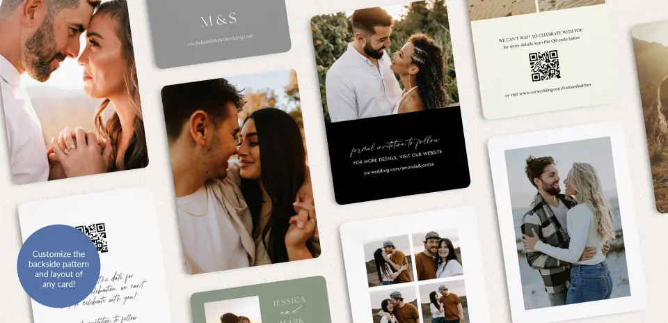 Back of Save the Date Card