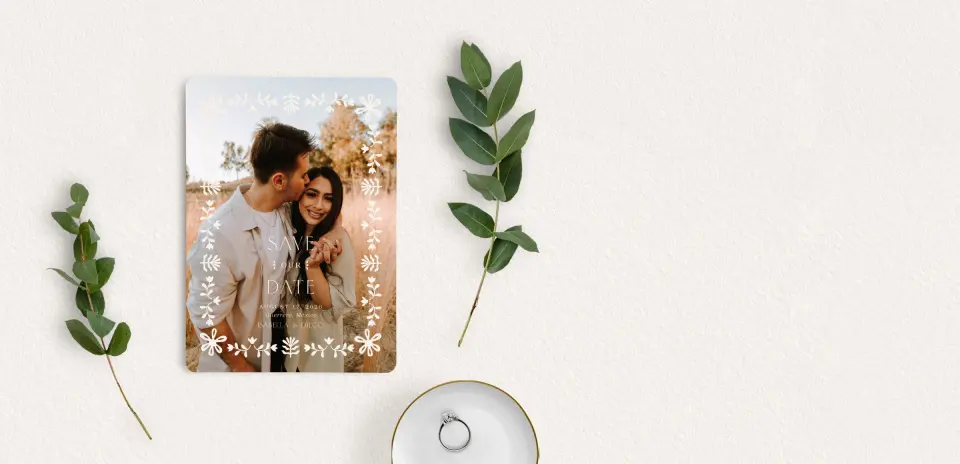 Save the Date Card with Optional Guest Addressing Service
