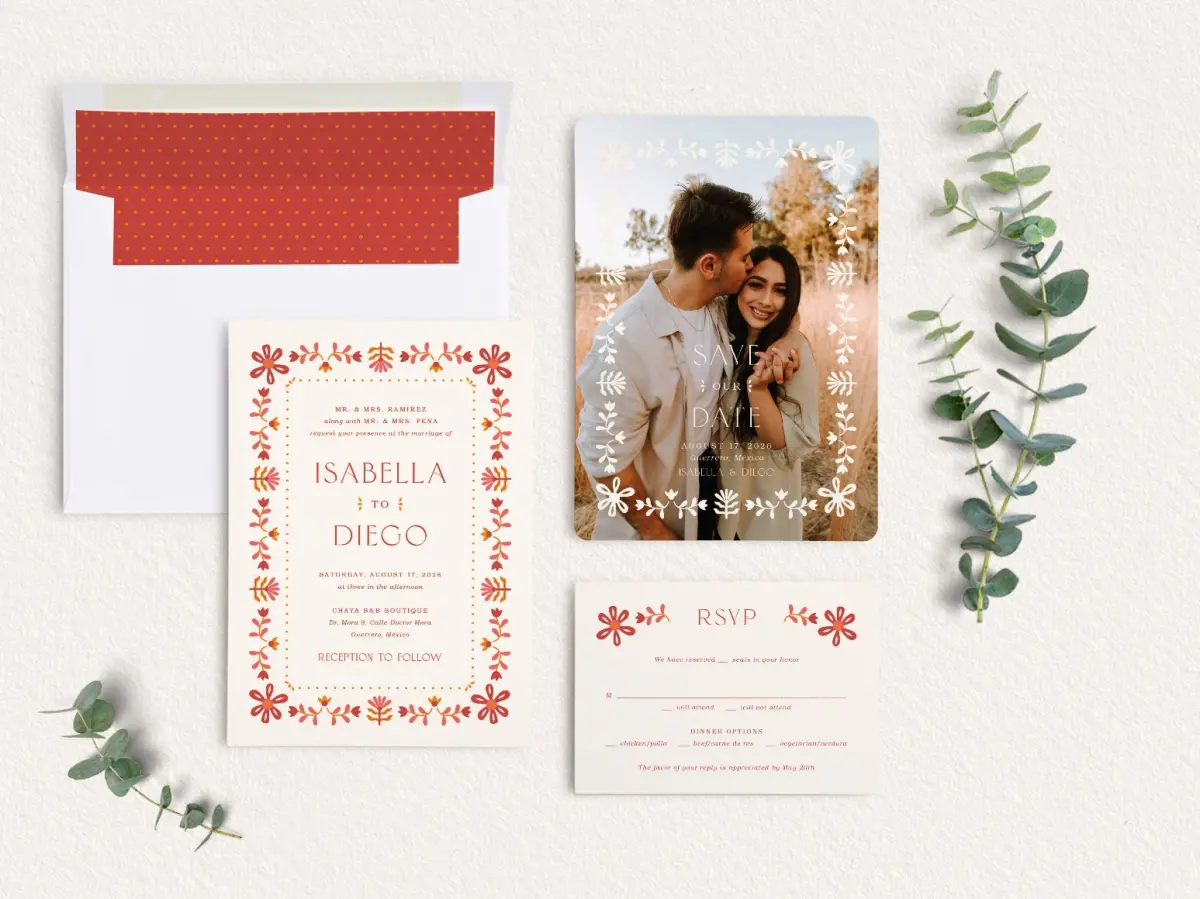 Front of Save the Date Card