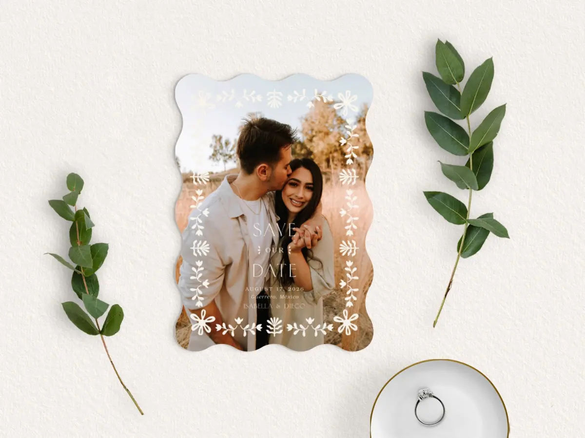 Save the Date Card with Optional Guest Addressing Service