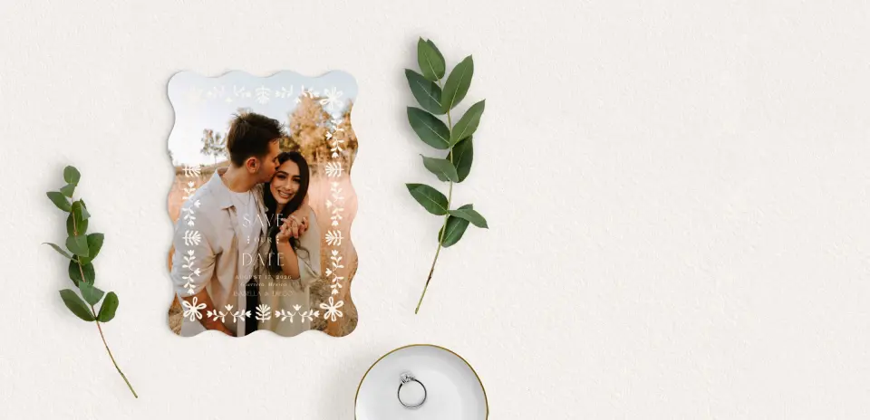 Save the Date Card with Optional Guest Addressing Service