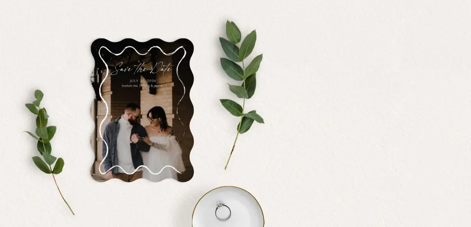 Save the Date Card with Optional Guest Addressing Service