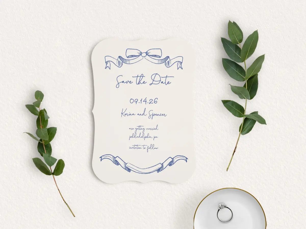 Save the Date Card with Optional Guest Addressing Service