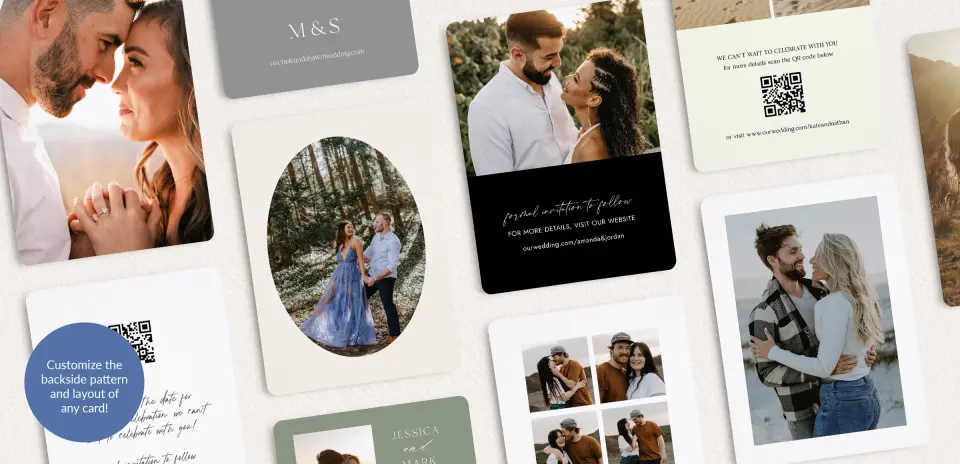 Back of Save the Date Card