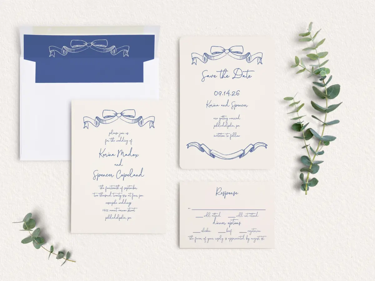 Front of Save the Date Card