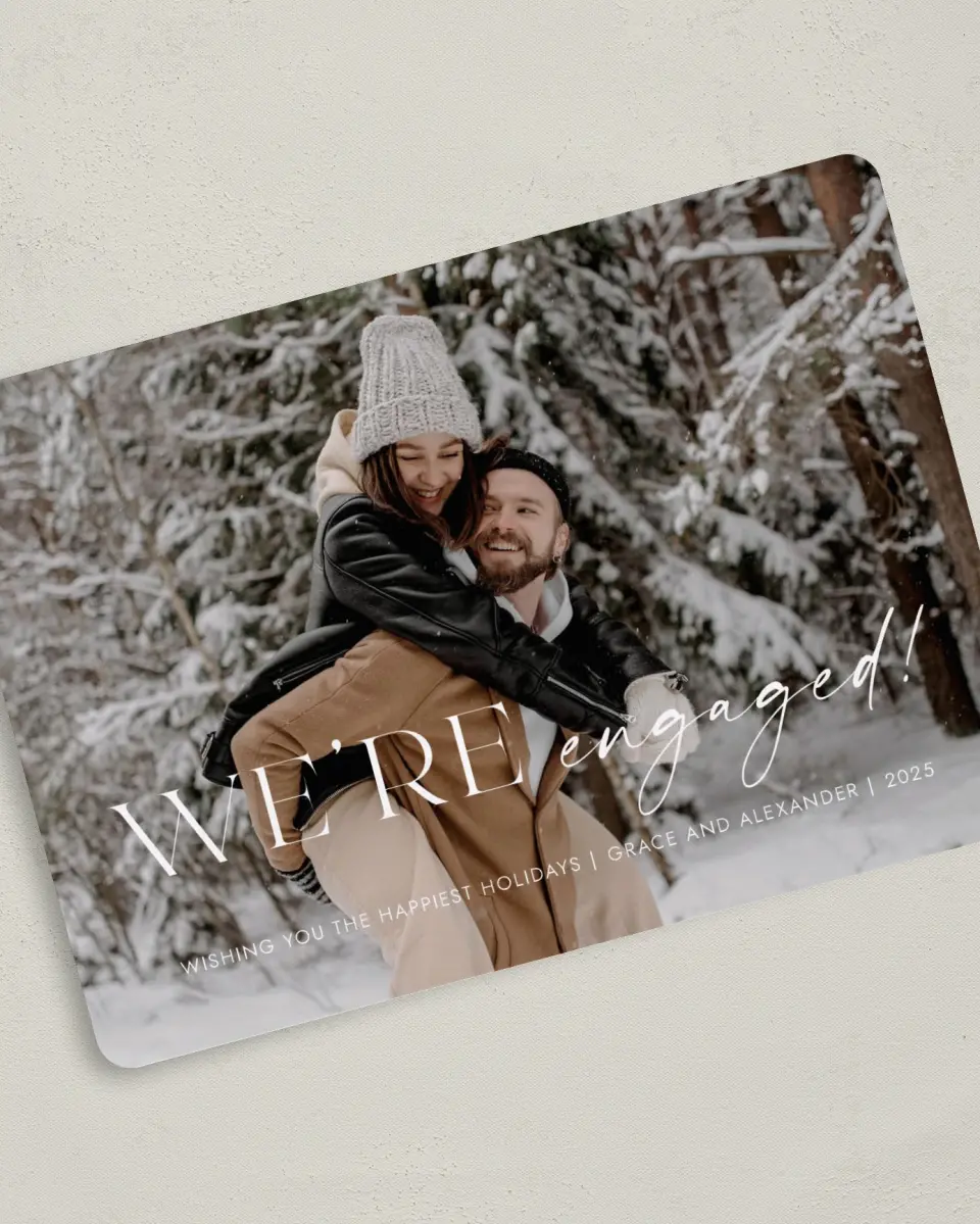 This is a 5" x 7" Christmas Card called A Moment to Remember printed in full color on Premium Smooth paper