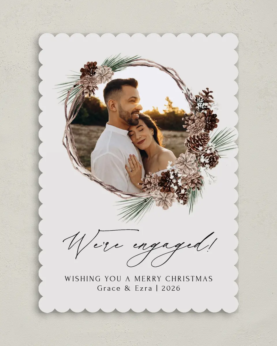 This is a 5" x 7" Christmas Card called Festive Blessings printed in full color on Premium Smooth paper on Premium Smooth paper on Premium Smooth paper