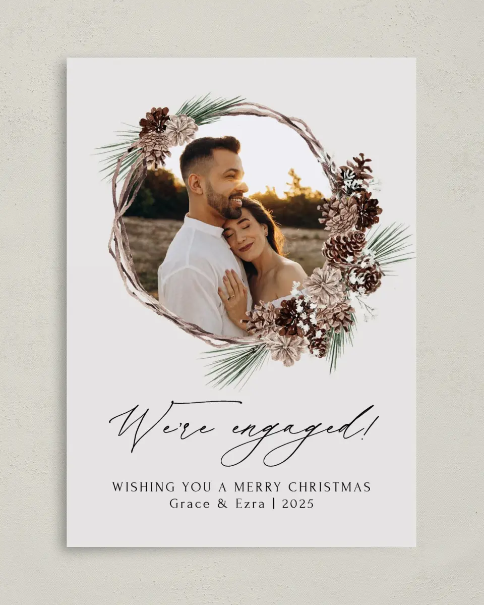 This is a 5" x 7" Christmas Card called Festive Blessings printed in full color on Premium Smooth paper