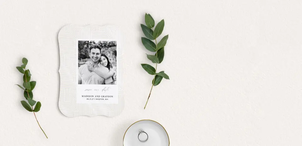 Save the Date Card with Optional Guest Addressing Service