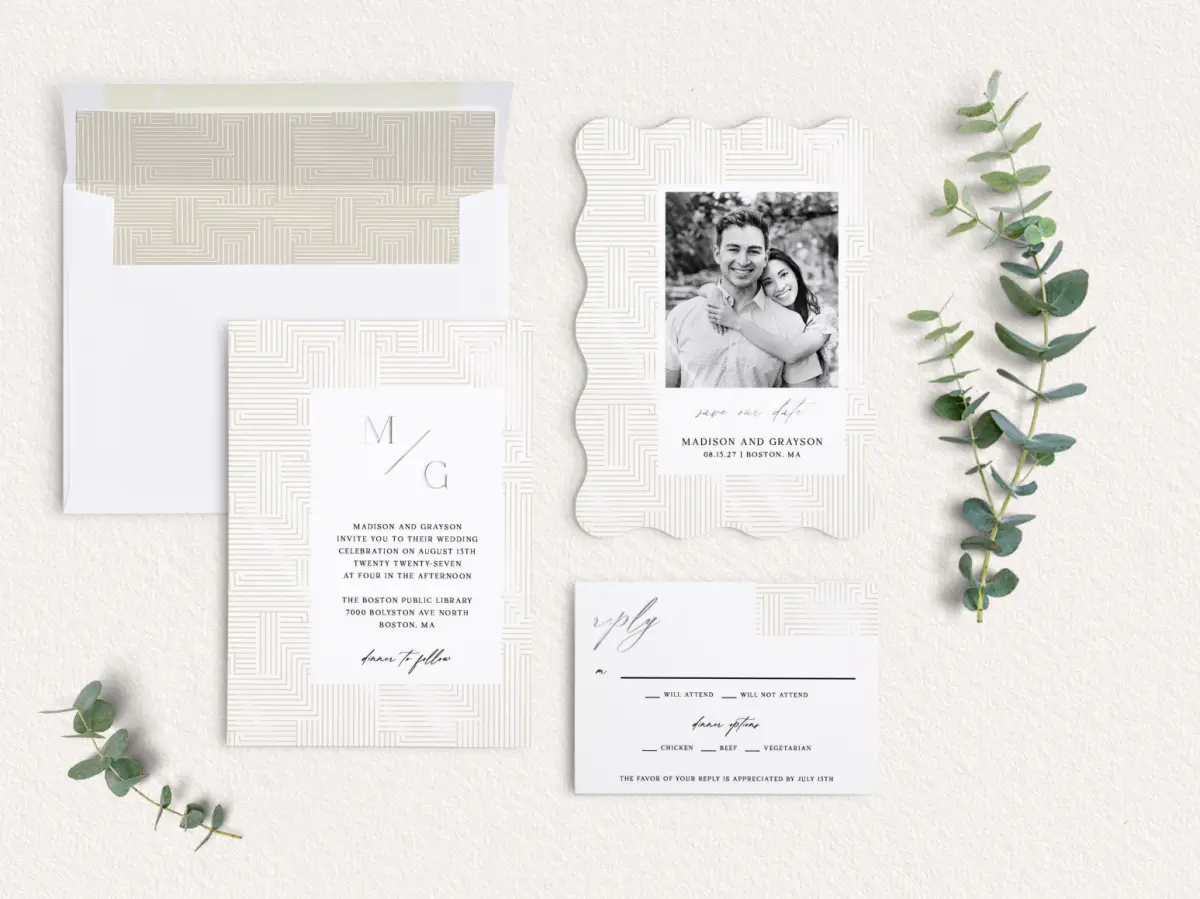 Front of Save the Date Card