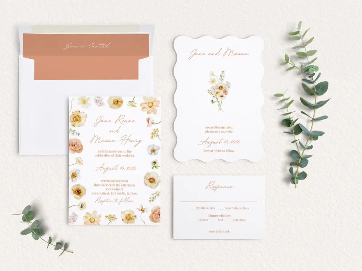 Front of Save the Date Card