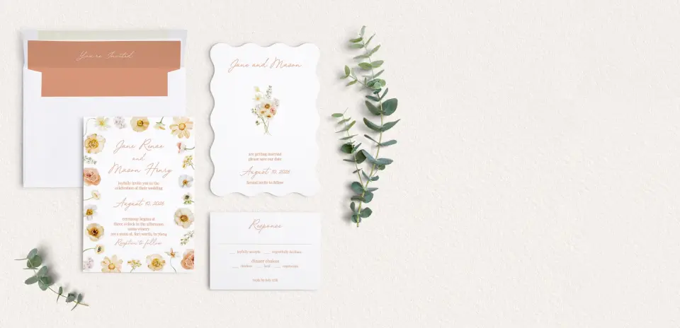 Front of Save the Date Card