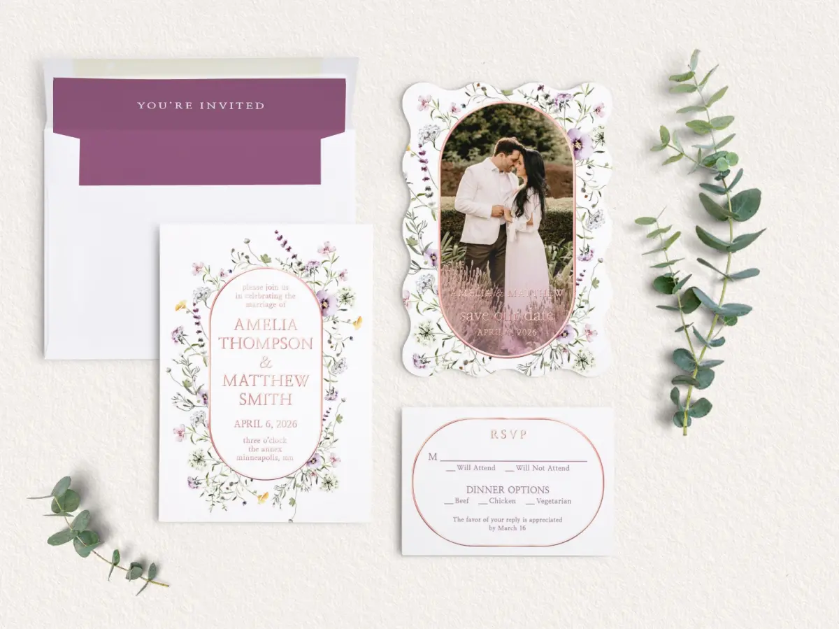 Front of Save the Date Card