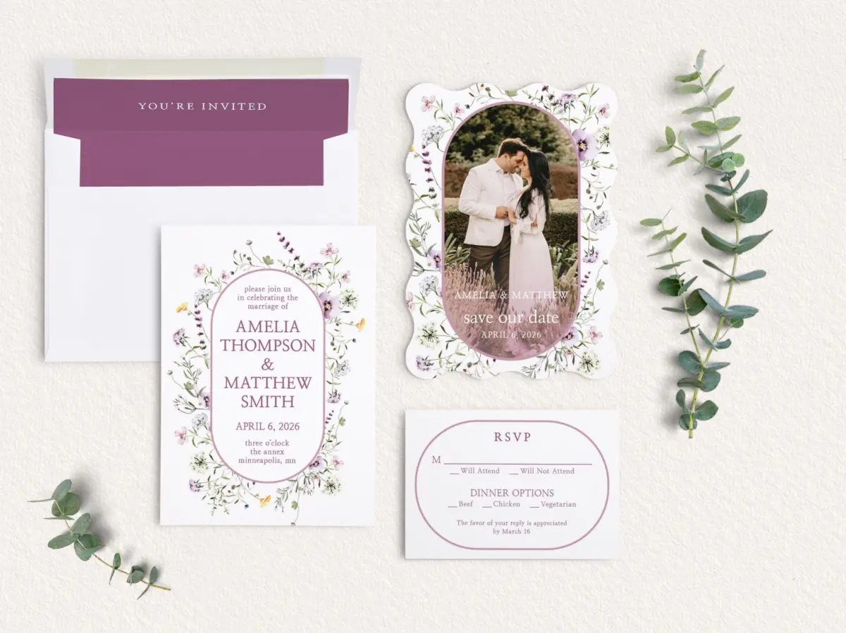 Front of Save the Date Card