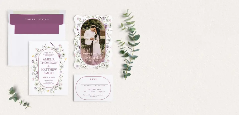 Front of Save the Date Card