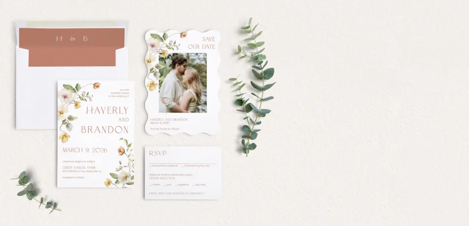 Front of Save the Date Card
