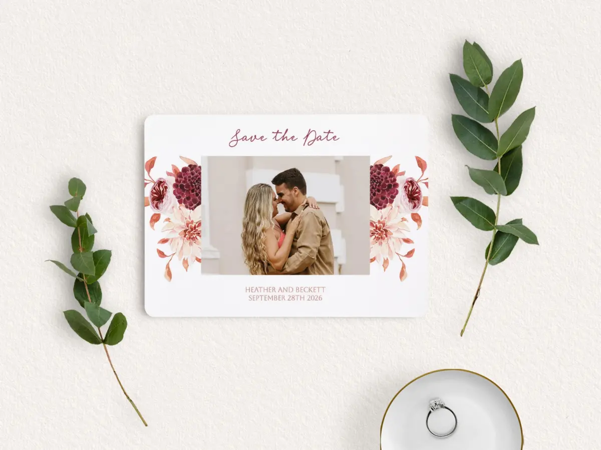 Save the Date Card with Optional Guest Addressing Service