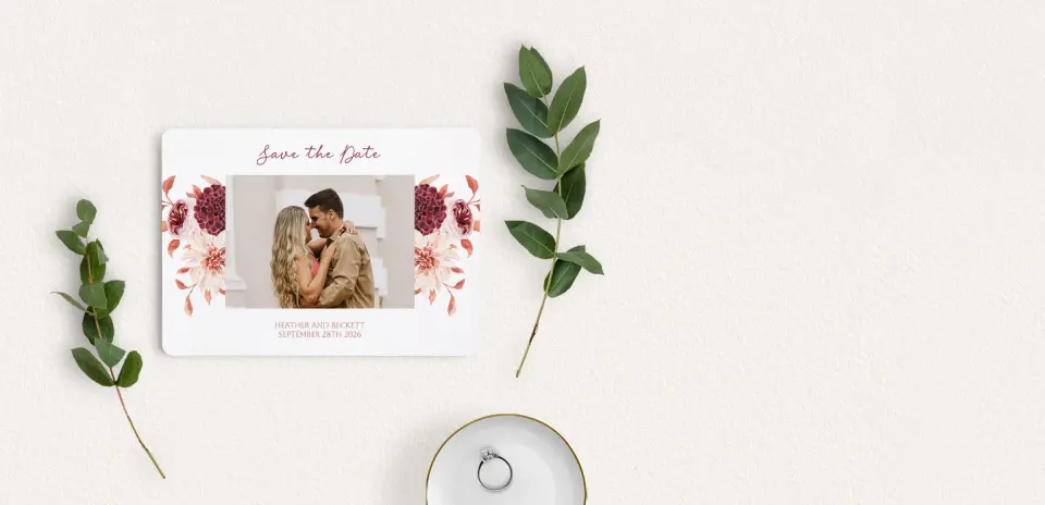 Save the Date Card with Optional Guest Addressing Service
