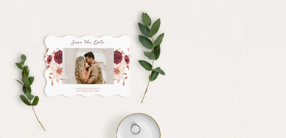 Save the Date Card with Optional Guest Addressing Service