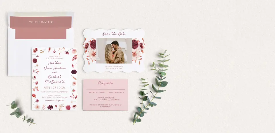 Front of Save the Date Card