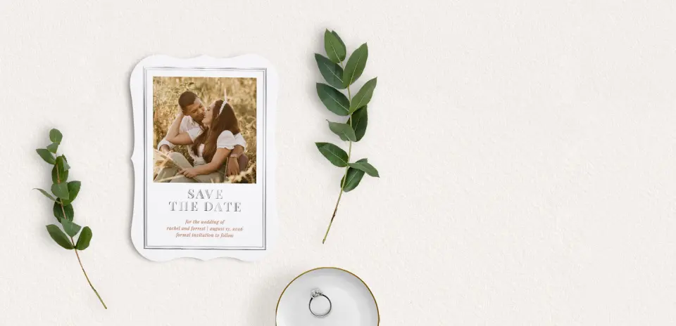 Save the Date Card with Optional Guest Addressing Service