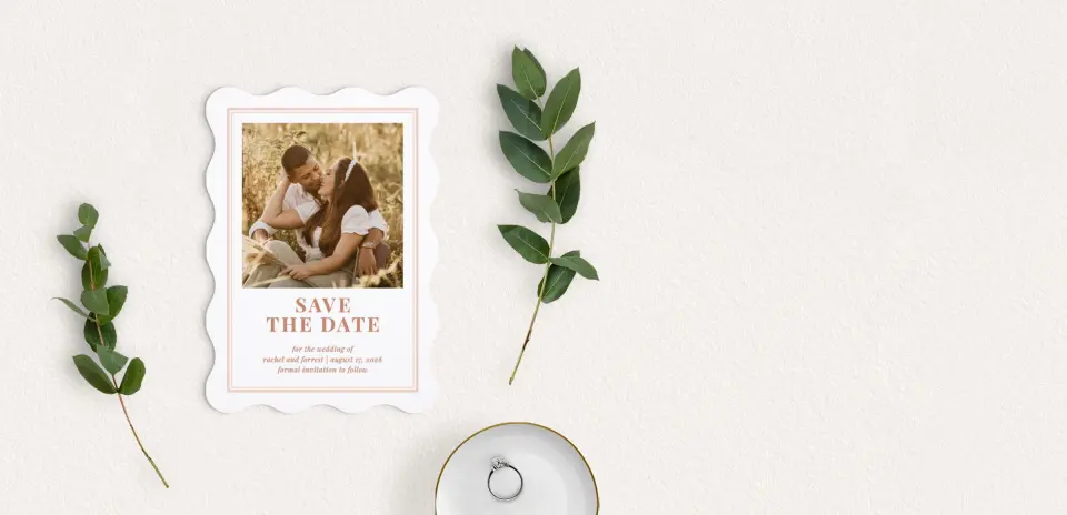 Save the Date Card with Optional Guest Addressing Service