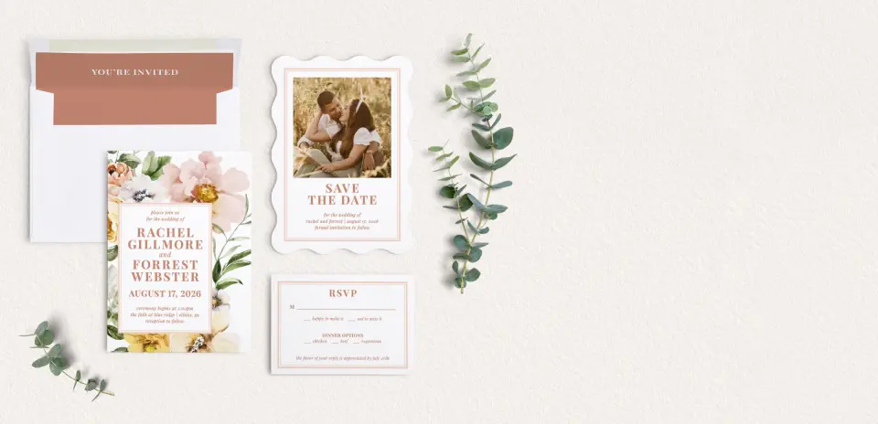 Front of Save the Date Card