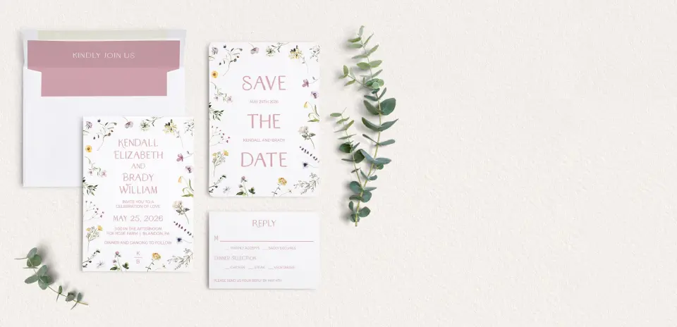 Front of Save the Date Card