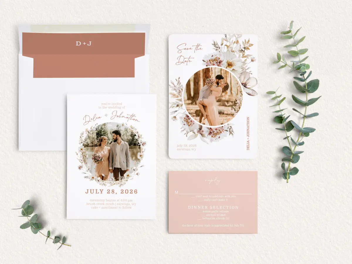Front of Save the Date Card