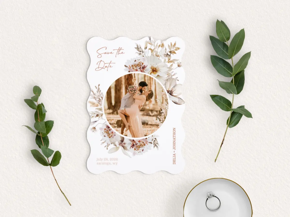 Save the Date Card with Optional Guest Addressing Service