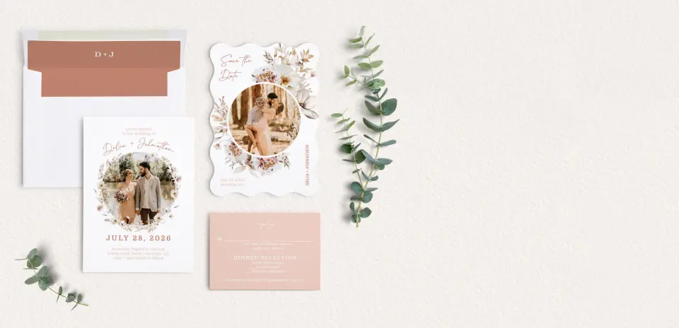 Front of Save the Date Card