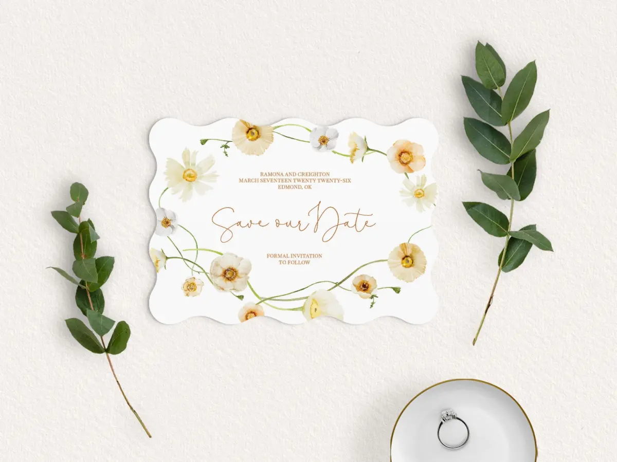 Save the Date Card with Optional Guest Addressing Service