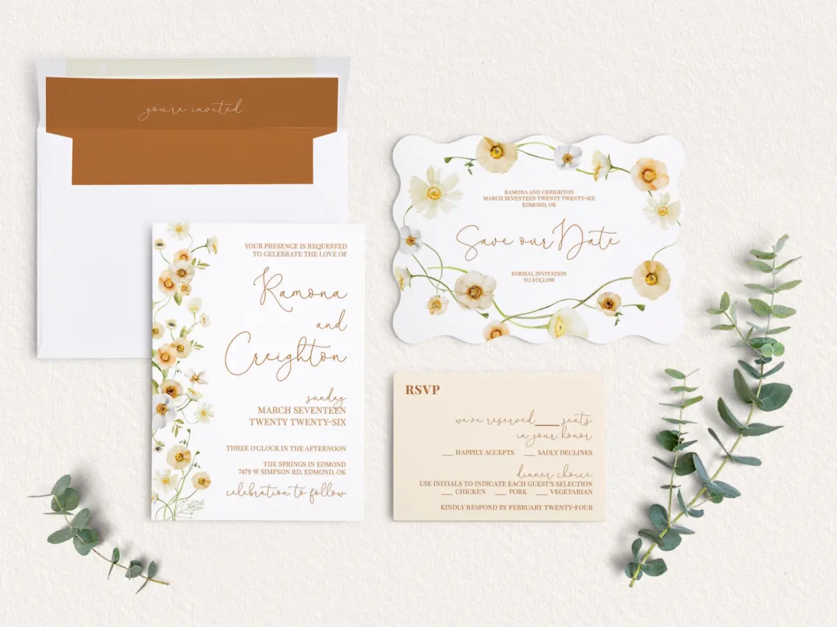 Front of Save the Date Card