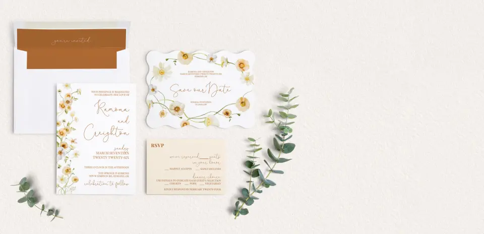 Front of Save the Date Card