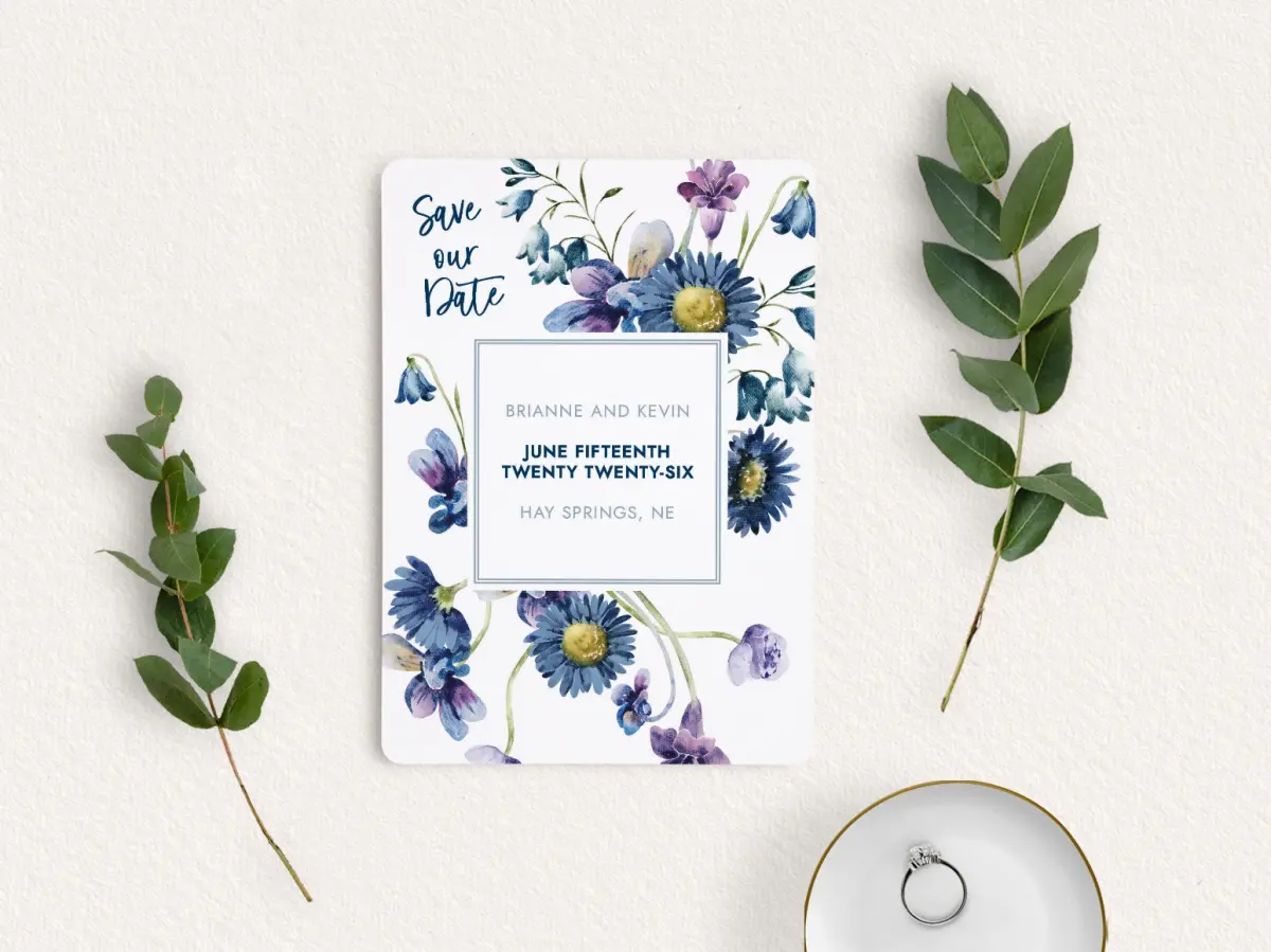 Save the Date Card with Optional Guest Addressing Service
