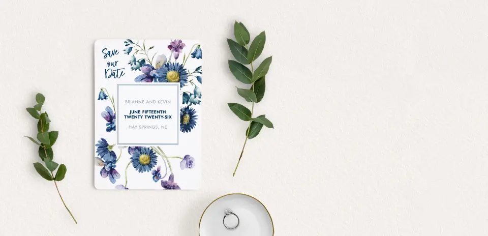 Save the Date Card with Optional Guest Addressing Service