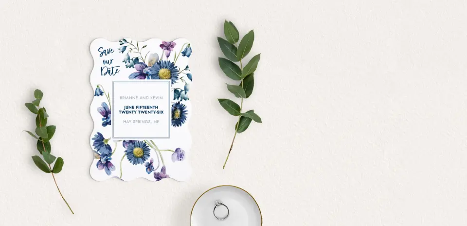 Save the Date Card with Optional Guest Addressing Service