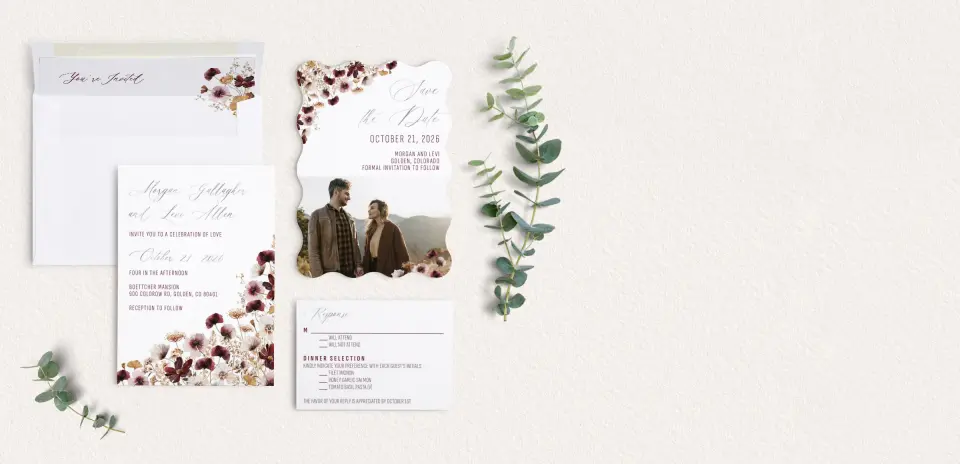 Front of Save the Date Card