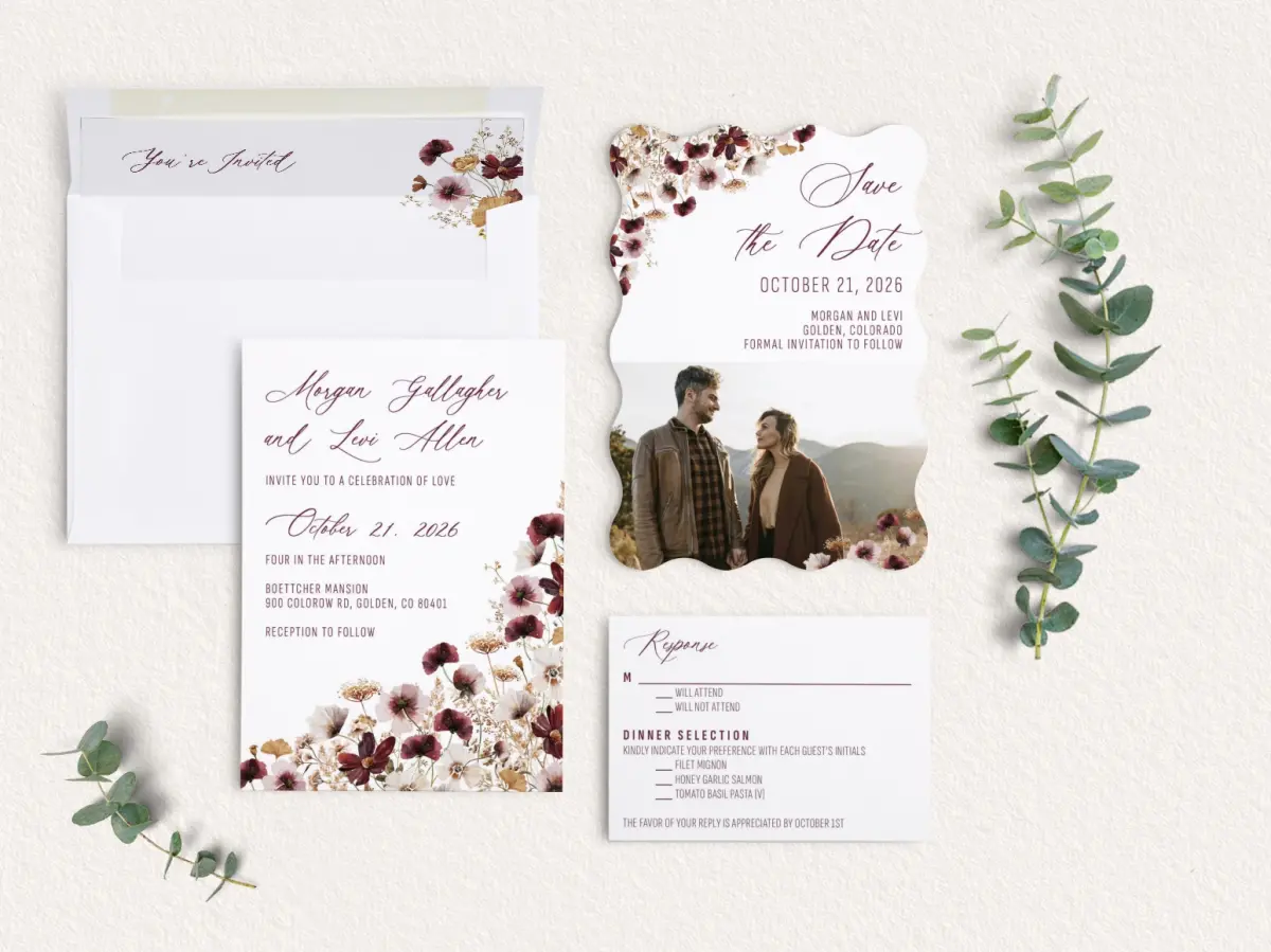 Front of Save the Date Card