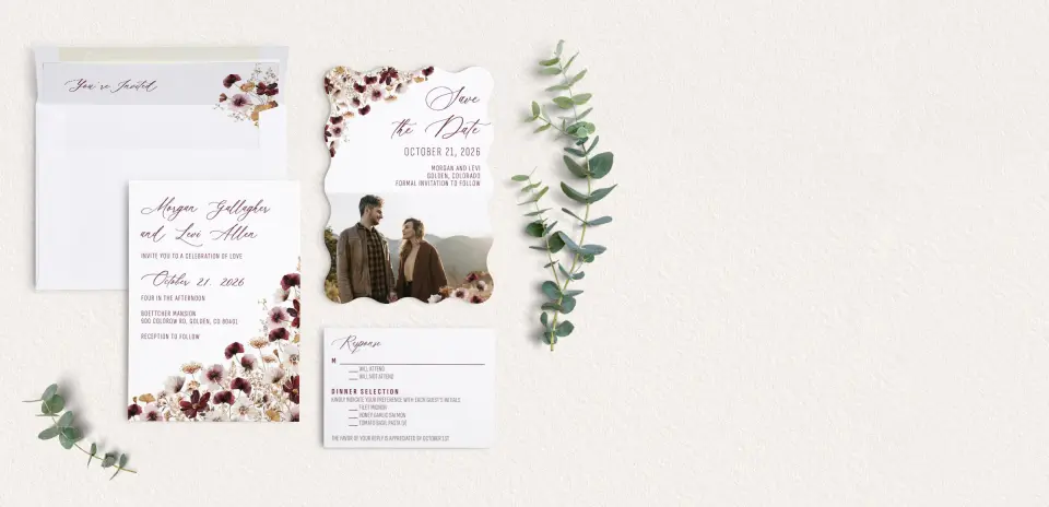 Front of Save the Date Card