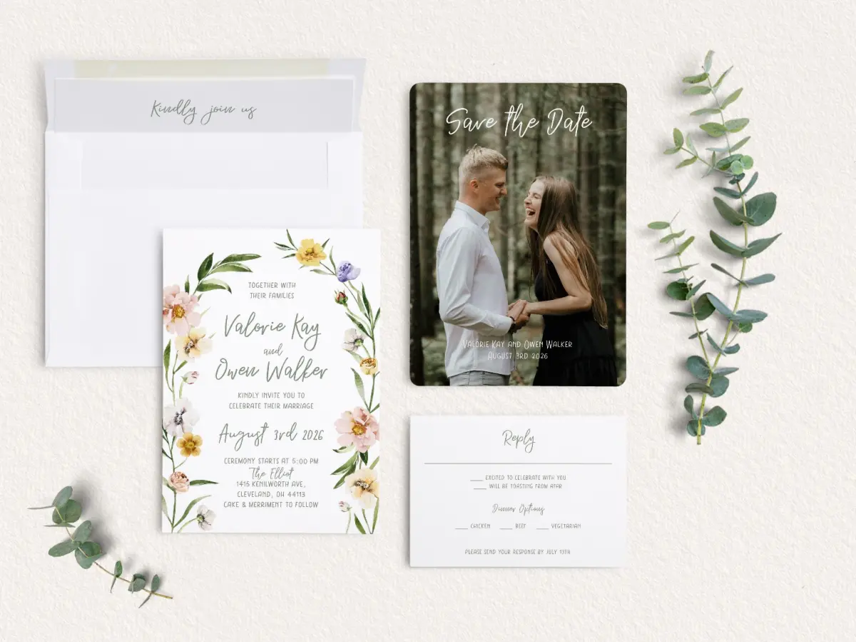 Front of Save the Date Card