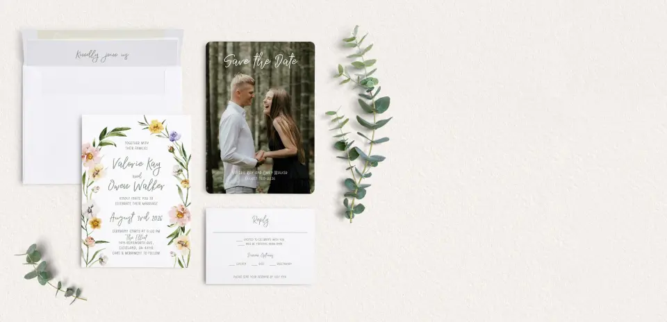 Front of Save the Date Card