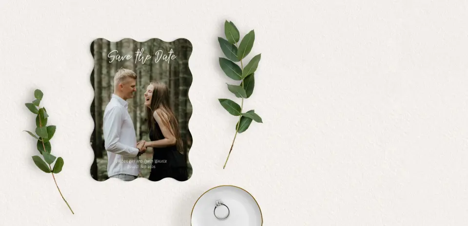 Save the Date Card with Optional Guest Addressing Service
