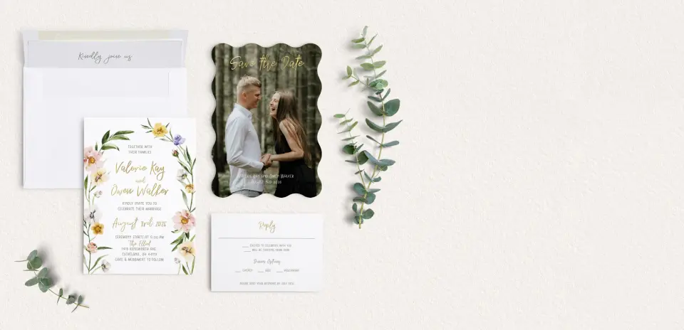 Front of Save the Date Card
