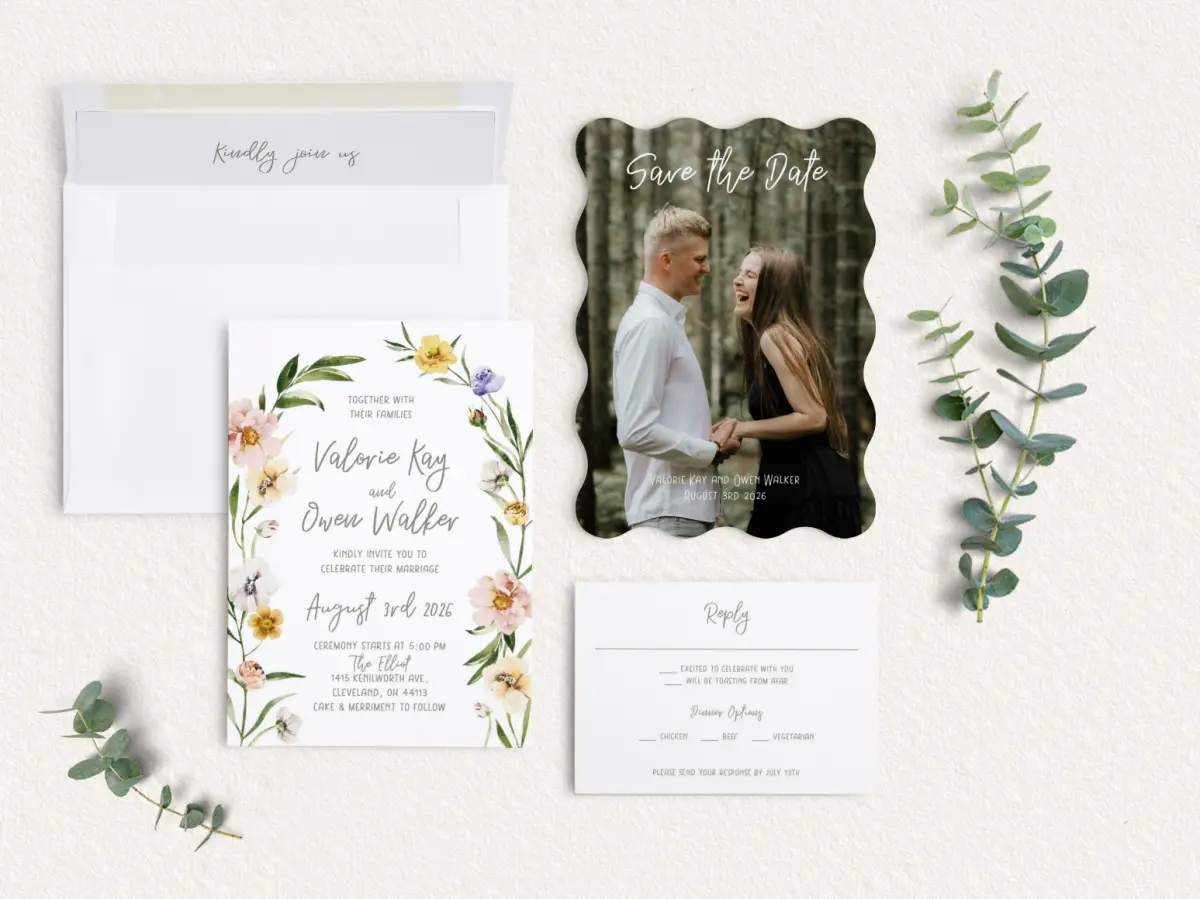 Front of Save the Date Card